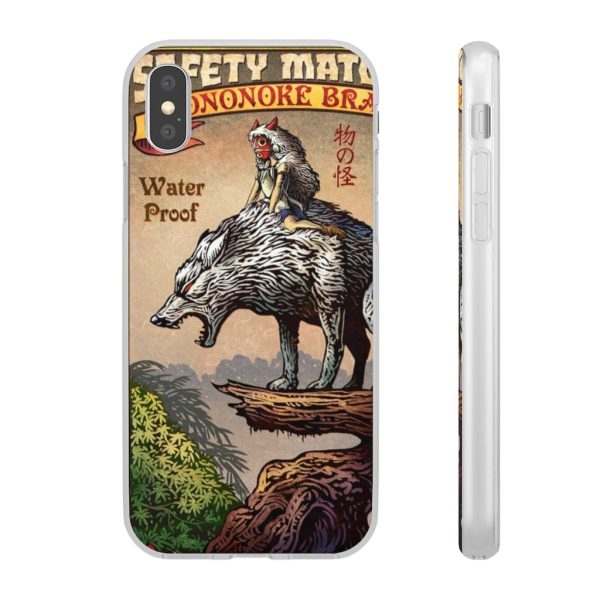 Princess Mononoke Character - Princess Mononoke and The Wolf on Top iPhone Cases-Accessories, Phone Case, princess mononoke, Princess Mononoke Character