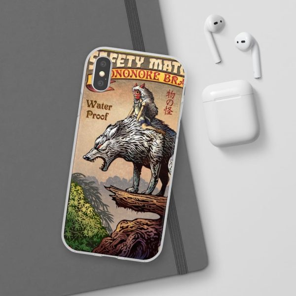 Princess Mononoke Character - Princess Mononoke and The Wolf on Top iPhone Cases-Accessories, Phone Case, princess mononoke, Princess Mononoke Character