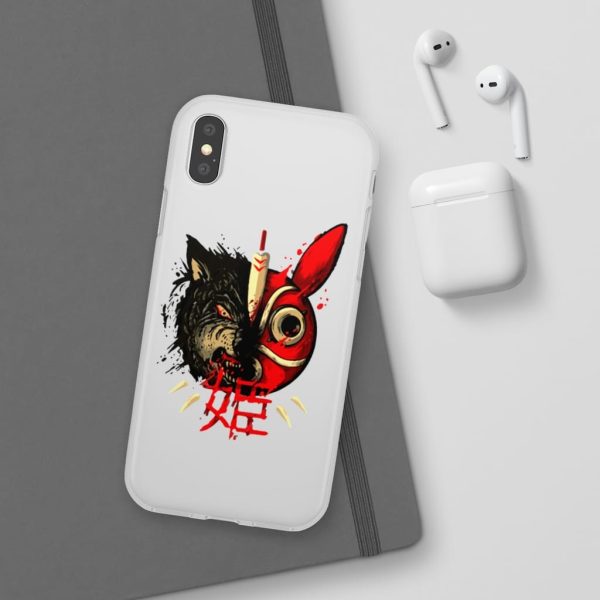 San Princess Mononoke - Princess Mononoke Mask & Wolf iPhone Cases-Accessories, Phone Case, princess mononoke, San Princess Mononoke