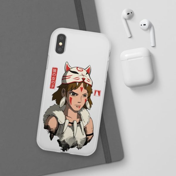 Princess Mononoke Forest Spirit Black - Mononoke The Wolf Girl iPhone Cases-Accessories, Phone Case, princess mononoke, Princess Mononoke Forest Spirit Black