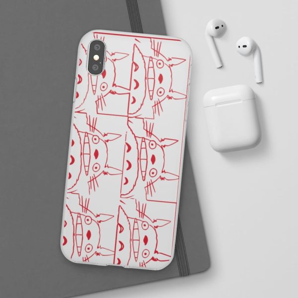 Totoro Plushie - My Neighbor Totoro Neon Collage Art iPhone Cases-Accessories, My Neighbor Totoro, Phone Case, Totoro Plushie