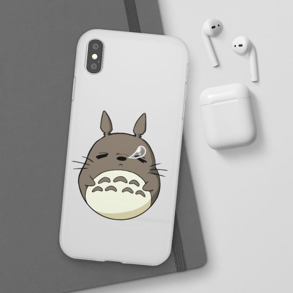 Totoro Umbrella - Sleepy Totoro iPhone Cases-Accessories, My Neighbor Totoro, Phone Case, Totoro Umbrella