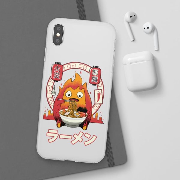 Howl's Moving Castle Explained - Howl’s Moving Castle – Calcifer Loves Ramen iPhone Cases-Accessories, Howl's Moving Castle, Howl's Moving Castle Explained, Phone Case