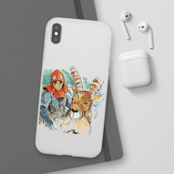 Princess Mononoke Characters - Princess Mononoke – Ashitaka Water Color iPhone Cases-Accessories, Phone Case, princess mononoke, Princess Mononoke Characters