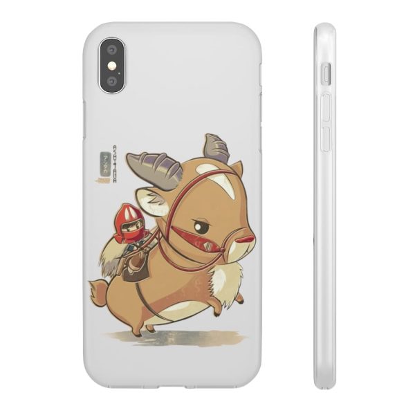 Ashitaka Princess Mononoke - Princess Mononoke Ashitaka and Yakul Chibi iPhone Cases-Accessories, Ashitaka Princess Mononoke, Phone Case, princess mononoke