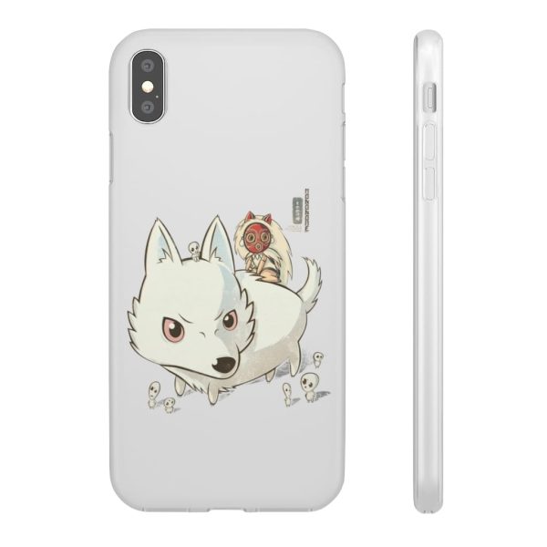 Forest Spirits Princess Mononoke - Princess Mononoke and The Wolf Cute Chibi Version iPhone Cases-Accessories, Forest Spirits Princess Mononoke, Phone Case, princess mononoke