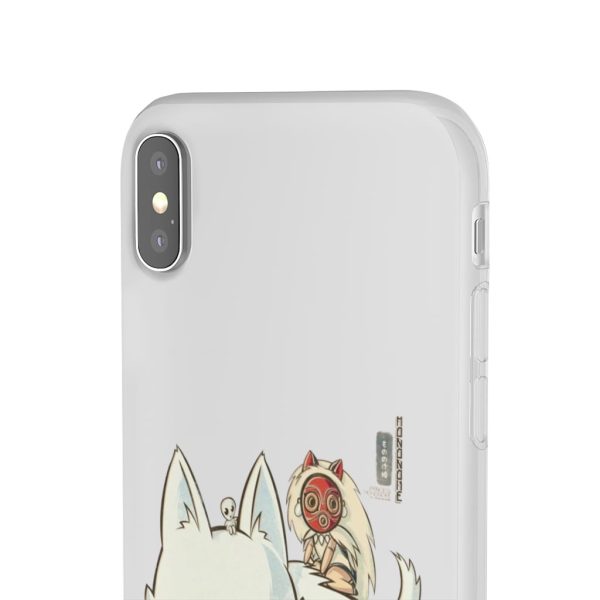 Forest Spirits Princess Mononoke - Princess Mononoke and The Wolf Cute Chibi Version iPhone Cases-Accessories, Forest Spirits Princess Mononoke, Phone Case, princess mononoke