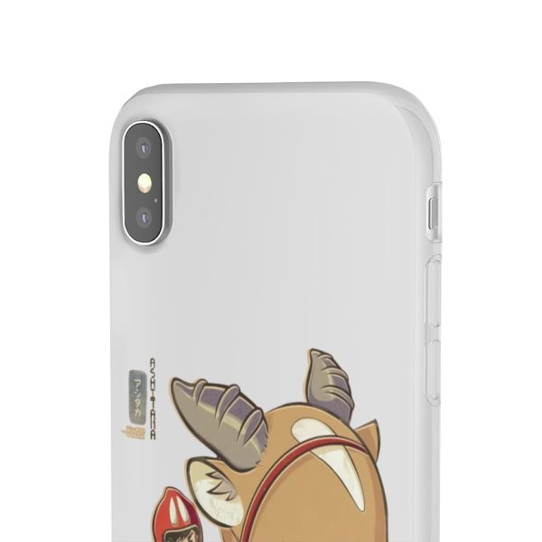 Ashitaka Princess Mononoke - Princess Mononoke Ashitaka and Yakul Chibi iPhone Cases-Accessories, Ashitaka Princess Mononoke, Phone Case, princess mononoke