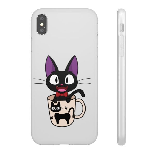 Figures Set Ghibli Ga Ippai Yubin Ningyou Kiki's Delivery Service - Jiji in the Cat Cup iPhone Cases-Accessories, Figures Set Ghibli Ga Ippai Yubin Ningyou Kiki's Delivery Service, Kiki's Delivery Service, Phone Case