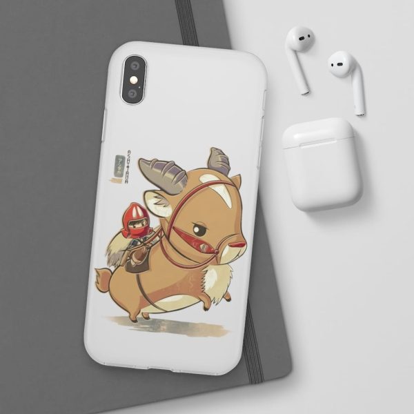 Ashitaka Princess Mononoke - Princess Mononoke Ashitaka and Yakul Chibi iPhone Cases-Accessories, Ashitaka Princess Mononoke, Phone Case, princess mononoke