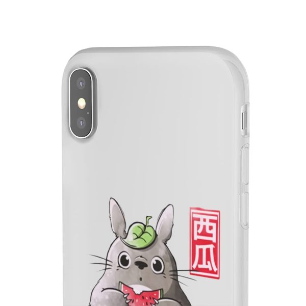 Japanese Totoro Plush - Totoro and Watermelon iPhone Cases-Accessories, Japanese Totoro Plush, My Neighbor Totoro, Phone Case