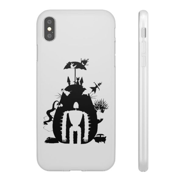 Totoro Soot Gremlins - Studio Ghibli Black & White Art Compilation iPhone Cases-Accessories, Laputa: Castle in the Sky, My Neighbor Totoro, Phone Case, Totoro Soot Gremlins