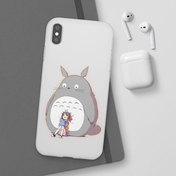 Totoro Concrete Facebook - Totoro and the little girl iPhone Cases-Accessories, My Neighbor Totoro, Phone Case, Totoro Concrete Facebook