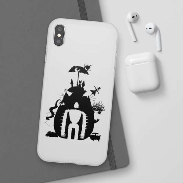 Totoro Soot Gremlins - Studio Ghibli Black & White Art Compilation iPhone Cases-Accessories, Laputa: Castle in the Sky, My Neighbor Totoro, Phone Case, Totoro Soot Gremlins