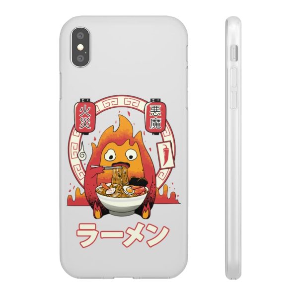 Howl's Moving Castle Explained - Howl’s Moving Castle – Calcifer Loves Ramen iPhone Cases-Accessories, Howl's Moving Castle, Howl's Moving Castle Explained, Phone Case