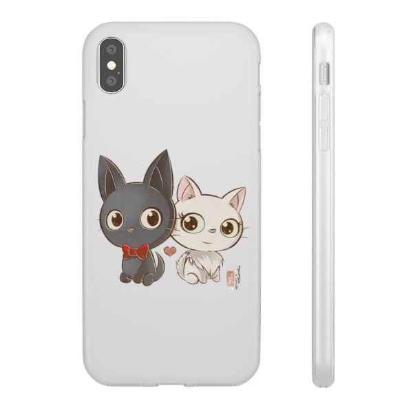 Kiki's Delivery Service Wallpaper - Kiki’s Delivery Service – Jiji and Lily Chibi iPhone Cases-Accessories, Kiki's Delivery Service, Kiki's Delivery Service Wallpaper, Phone Case