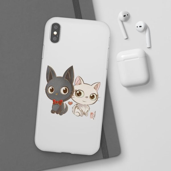 Kiki's Delivery Service Wallpaper - Kiki’s Delivery Service – Jiji and Lily Chibi iPhone Cases-Accessories, Kiki's Delivery Service, Kiki's Delivery Service Wallpaper, Phone Case