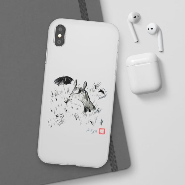 Dai-totoro - Totoro And The Girls Ink Painting iPhone Cases-Accessories, Dai-totoro, My Neighbor Totoro, Phone Case