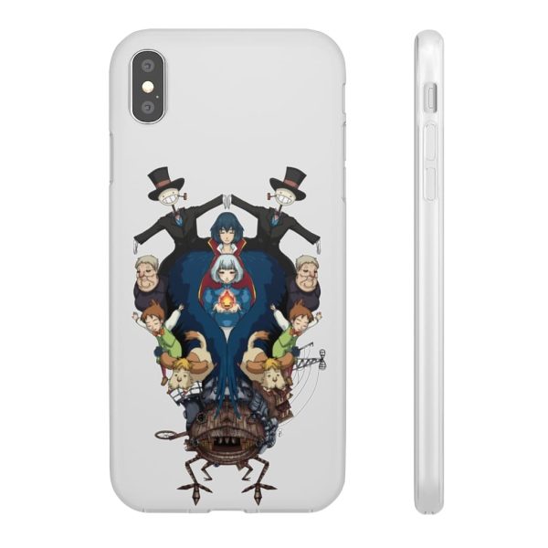 Studio Ghibli Howl's Moving Castle - Howl’s Moving Castle Characters Mirror iPhone Cases-Accessories, Howl's Moving Castle, Phone Case, Studio Ghibli Howl's Moving Castle