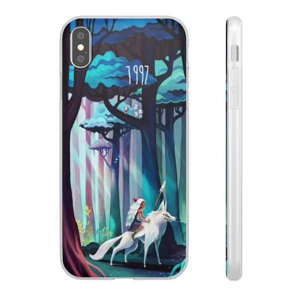 Princess Mononoke - Princess Mononoke 1997 Illustration iPhone Cases-Accessories, Phone Case, princess mononoke