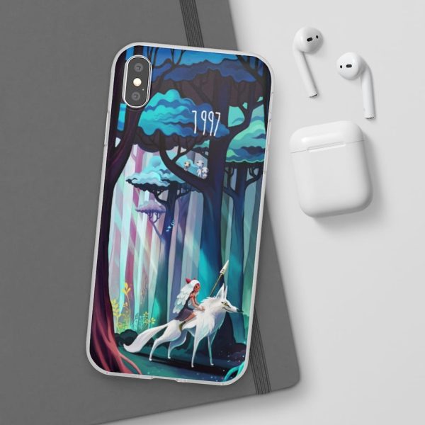 Princess Mononoke - Princess Mononoke 1997 Illustration iPhone Cases-Accessories, Phone Case, princess mononoke