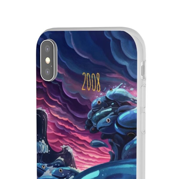 Ponyo Poster - Ponyo 2008 Illustration iPhone Cases-Accessories, Phone Case, ponyo, Ponyo Poster