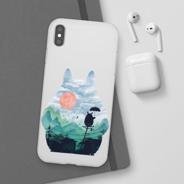 Characters From My Neighbor Totoro - Totoro on the Line Lanscape iPhone Cases-Accessories, Characters From My Neighbor Totoro, My Neighbor Totoro, Phone Case