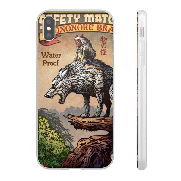 Princess Mononoke Character - Princess Mononoke and The Wolf on Top iPhone Cases-Accessories, Phone Case, princess mononoke, Princess Mononoke Character