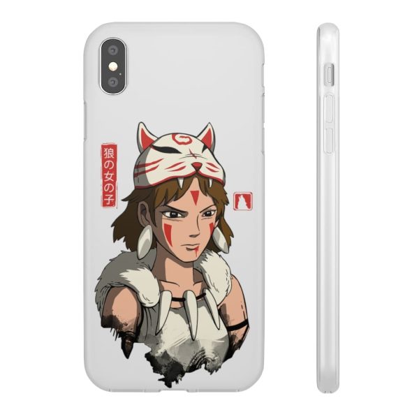 Princess Mononoke Forest Spirit Black - Mononoke The Wolf Girl iPhone Cases-Accessories, Phone Case, princess mononoke, Princess Mononoke Forest Spirit Black