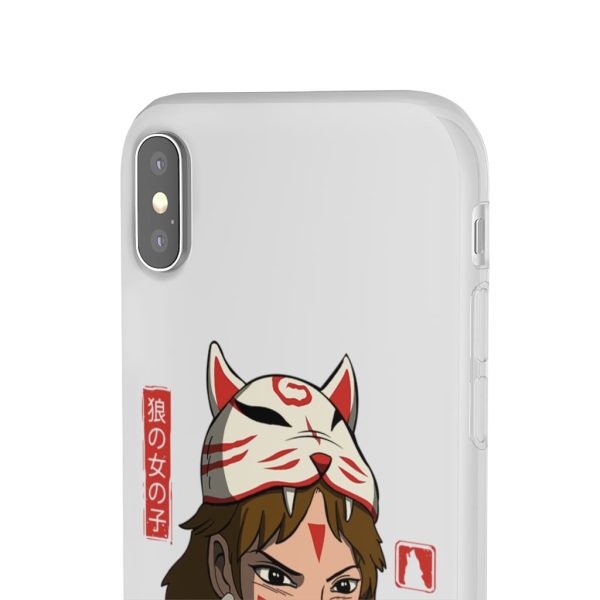 Princess Mononoke Forest Spirit Black - Mononoke The Wolf Girl iPhone Cases-Accessories, Phone Case, princess mononoke, Princess Mononoke Forest Spirit Black