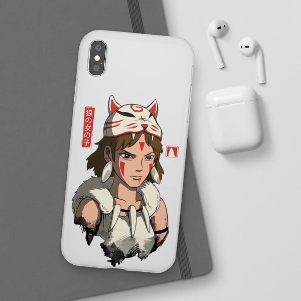 Princess Mononoke Forest Spirit Black - Mononoke The Wolf Girl iPhone Cases-Accessories, Phone Case, princess mononoke, Princess Mononoke Forest Spirit Black