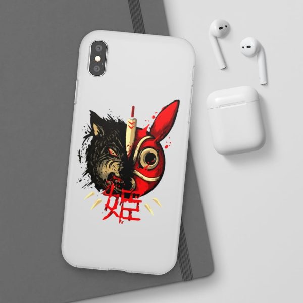 San Princess Mononoke - Princess Mononoke Mask & Wolf iPhone Cases-Accessories, Phone Case, princess mononoke, San Princess Mononoke