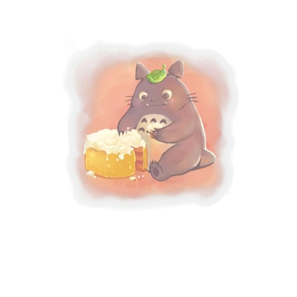 Totoro Characters - Totoro Eating Cake Stickers-House Decor, My Neighbor Totoro, Totoro Characters