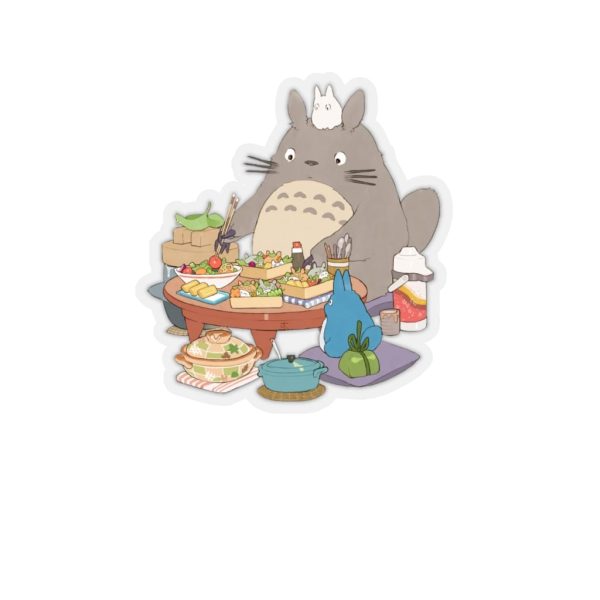 Totoro Japanese Restaurant - Totoro Family Lunching Stickers-House Decor, My Neighbor Totoro, Totoro Japanese Restaurant