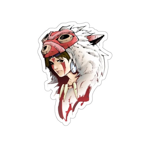 Princess Mononoke Characters - Angry Princess Mononoke Stickers-House Decor, princess mononoke, Princess Mononoke Characters