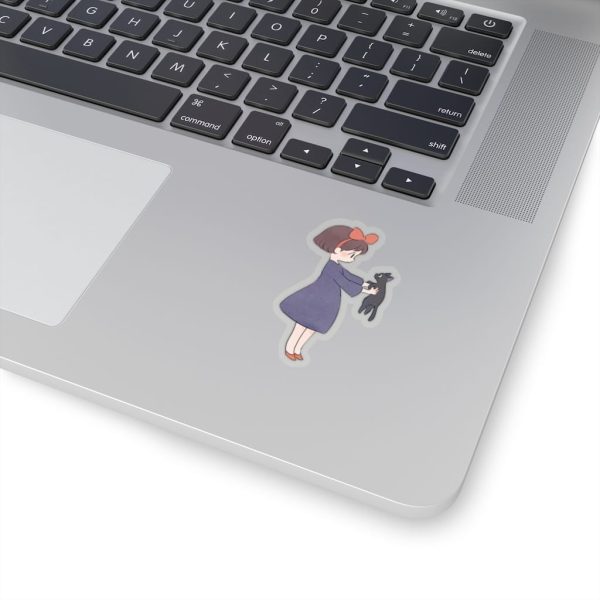 Kiki's Delivery Service Book - Kiki Hugging Jiji Stickers-House Decor, Kiki's Delivery Service, Kiki's Delivery Service Book