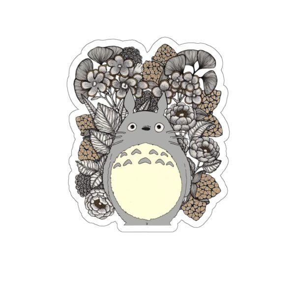 Totoro Costume - Totoro and Flowers Fanart Stickers-House Decor, My Neighbor Totoro, Totoro Costume