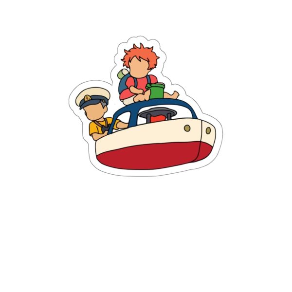 Real Life Ponyo Type Of Fish - Ponyo and Sosuke on the Boat Sticker-House Decor, ponyo, Real Life Ponyo Type Of Fish