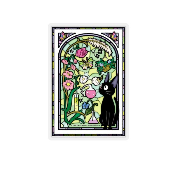 Kiki's Delivery Service Book - Jiji by the Stained Glass Window Stickers-House Decor, Kiki's Delivery Service, Kiki's Delivery Service Book