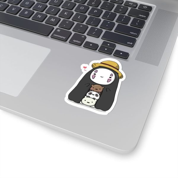 Spirited Away Haku - Kaonashi No Face Wearing a Hat Stickers-House Decor, kaonashi, no face, Spirited Away, Spirited Away Haku