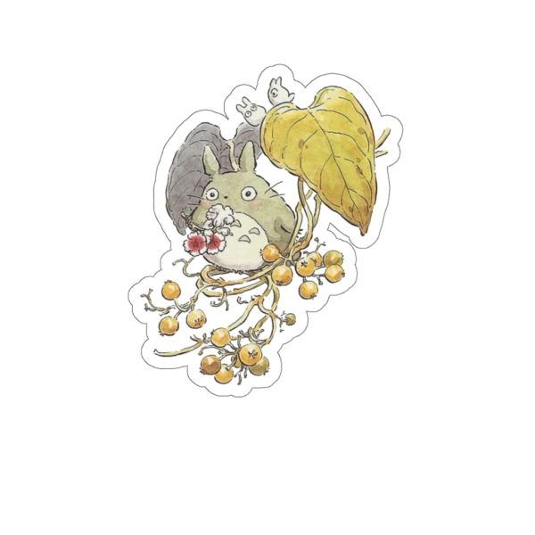 Totoro Cartoon Movie - Mini Totoro and the Leaves Stickers-House Decor, My Neighbor Totoro, Totoro Cartoon Movie