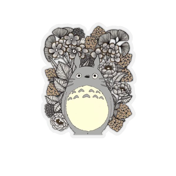 Totoro Costume - Totoro and Flowers Fanart Stickers-House Decor, My Neighbor Totoro, Totoro Costume