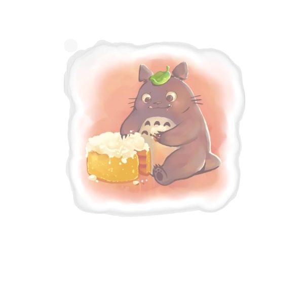 Totoro Characters - Totoro Eating Cake Stickers-House Decor, My Neighbor Totoro, Totoro Characters