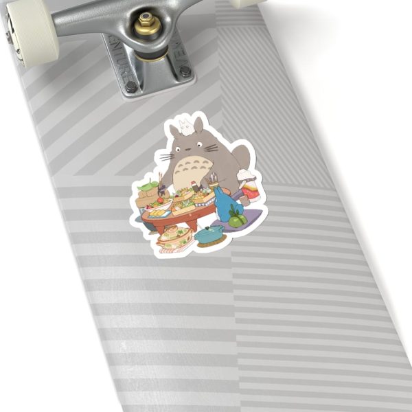 Totoro Japanese Restaurant - Totoro Family Lunching Stickers-House Decor, My Neighbor Totoro, Totoro Japanese Restaurant