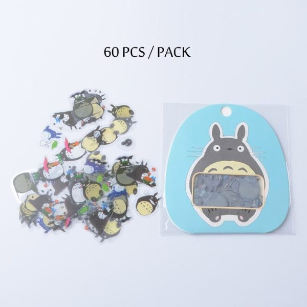 Totoro Concrete Facebook - My Neighbor Totoro Stickers 60pcs/pack-House Decor, My Neighbor Totoro, Totoro Concrete Facebook