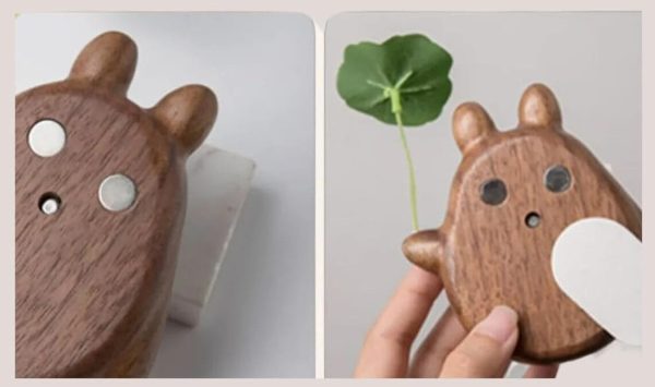 Soot Balls Totoro - Totoro Handcrafted Black Walnut Doorbell-House Decor, My Neighbor Totoro, Soot Balls Totoro, Toy Figure