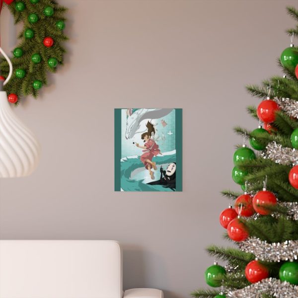 Spirited Away Sen - Spirited Away – Sen and Haku under Water Poster-House Decor, Poster, Spirited Away, Spirited Away Sen