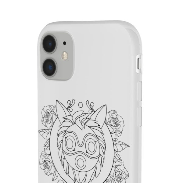 Studio Ghibli Films Princess Mononoke - Princess Mononoke Mask in Black and White iPhone Cases-Accessories, Phone Case, princess mononoke, Studio Ghibli Films Princess Mononoke