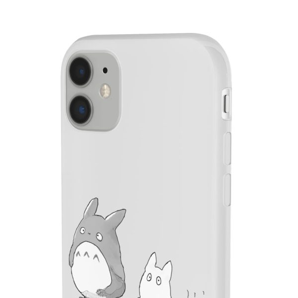 Totoro Plushie - Walking Mini Totoro iPhone Cases-Accessories, My Neighbor Totoro, Phone Case, Totoro Plushie