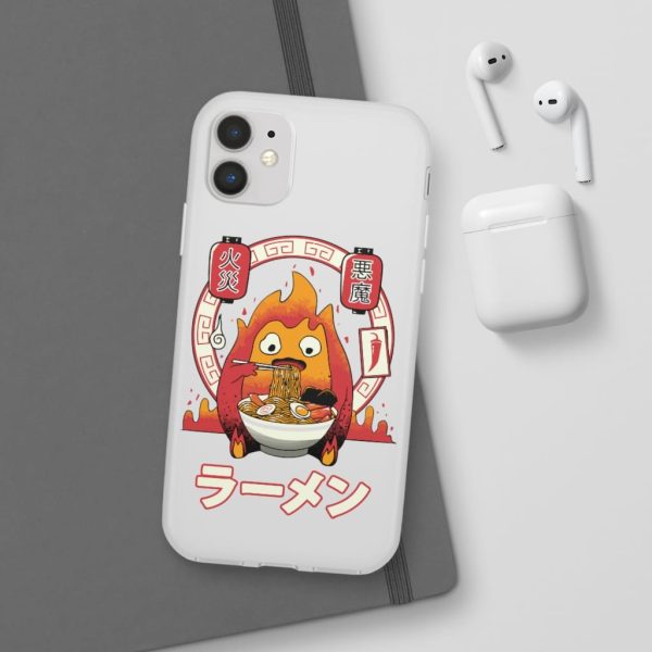 Howl's Moving Castle Explained - Howl’s Moving Castle – Calcifer Loves Ramen iPhone Cases-Accessories, Howl's Moving Castle, Howl's Moving Castle Explained, Phone Case